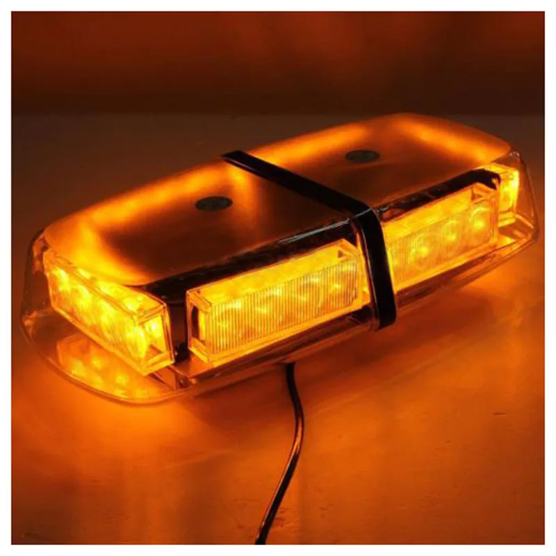 

24W AMBER LED EMERGENCY RECOVERY STROBE FLASHING LIGHT BAR MAGNETIC BEACON