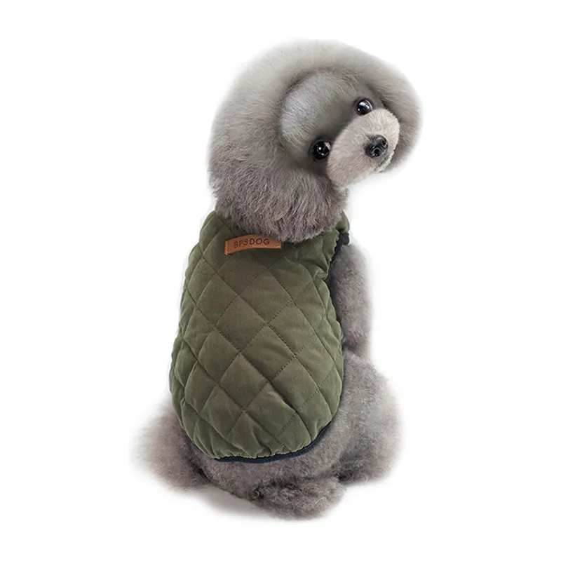 Великолепные стеганые пальто для собак KEK со стразами; зимняя теплая одежда для собак; Классическая куртка для щенков; жилет; утепленная флисовая подкладка