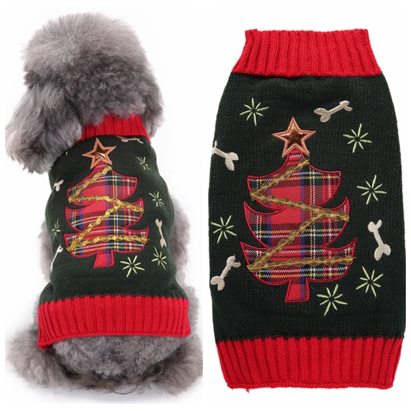 Christmas Dog Clothes High Quality Grey Dog Sweaters for Large Dogs