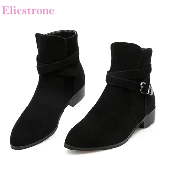 

Sale Brand New Winter Sweet Black Gray Women Nude Riding Boots Vogue Med Heels Lady Casual Shoes SL78 Plus Big Size 10 44