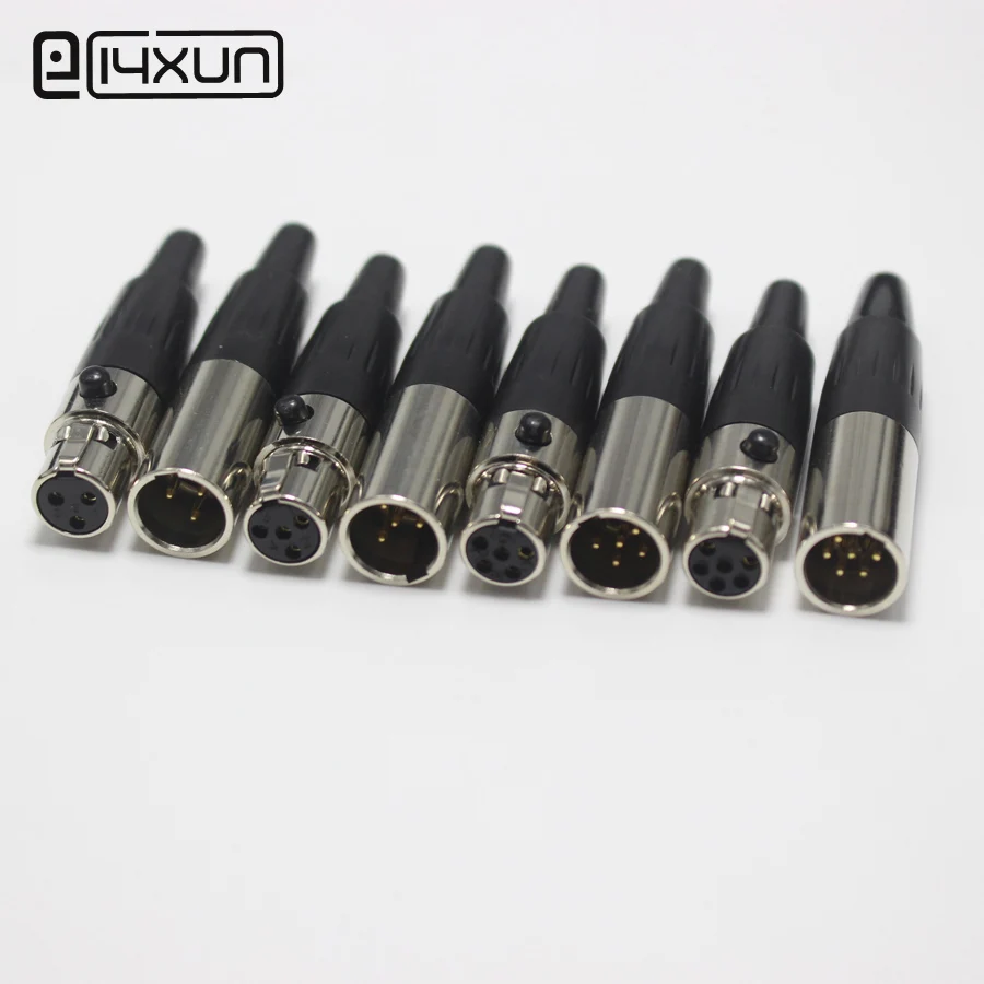 1 шт. мини XLR 3 4 5 6 Pin штекер/гнездо маленький 3P аудио разъем микрофонный адаптер|4 pin