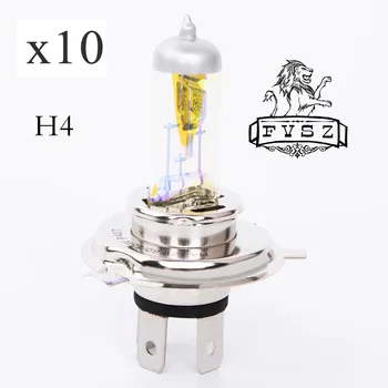 

10Pcs H4 9003 HB2 60/55w automotive halogen Bulbs 3000K headlight Car motive light bulb fog light rain fog snow golden light