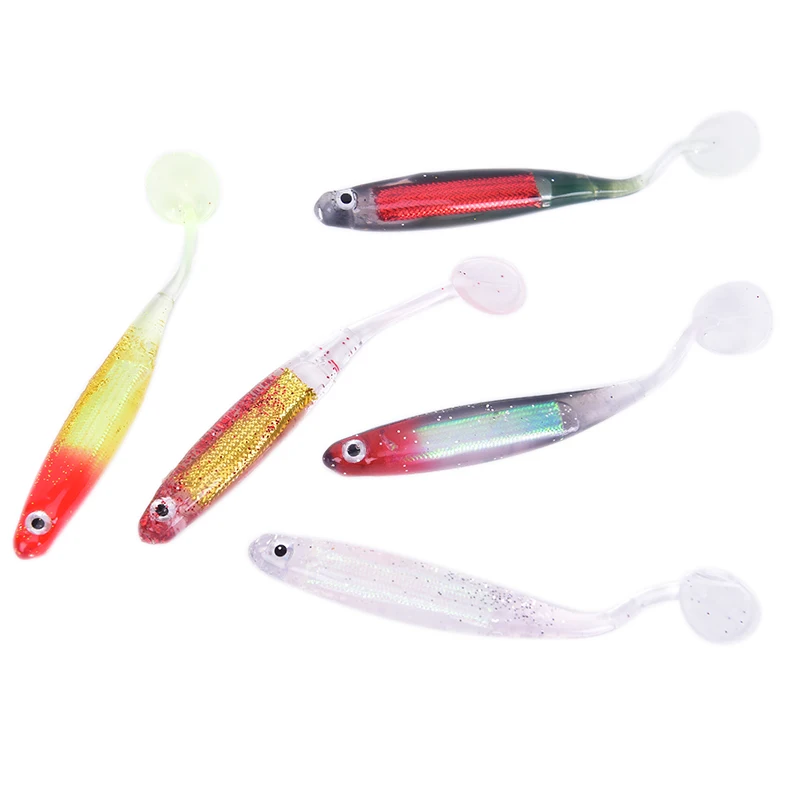 

10pcs/set Artificial Fishing Lure Soft Pesca Lure 60g 11cm Japan Shad Lure Worm Swim Bait Jig Head Fly Fishing Silicone Rubber
