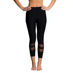 Для женщин Высокая Талия Фитнес леггинсы брюки тренировки одежда полной длины Skinny Ankle-Длина карандаш брюки