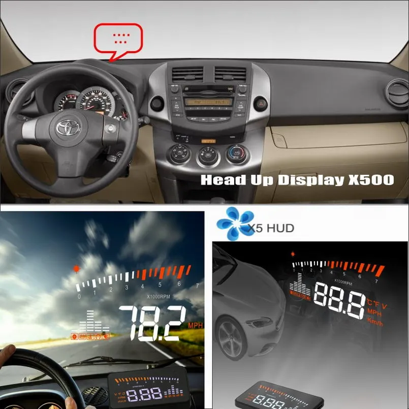 

Liislee For TOYOTA Vanguard RAV4 RAV-4 RAV 4 - Safe Driving Screen Car HUD Head Up Display Projector Refkecting Windshield