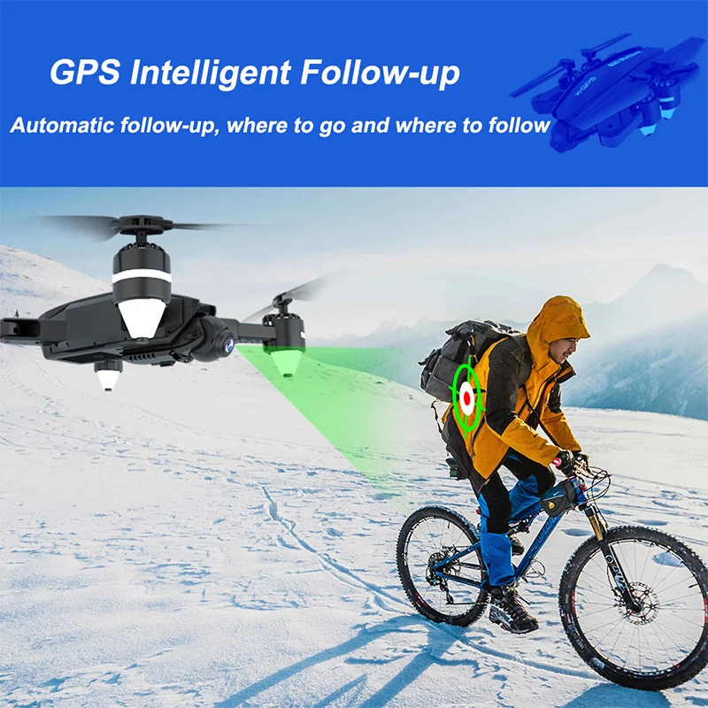 Двойной gps Радиоуправляемый Дрон с 1080 P/4 K HD камерой складной ручной Квадрокоптер