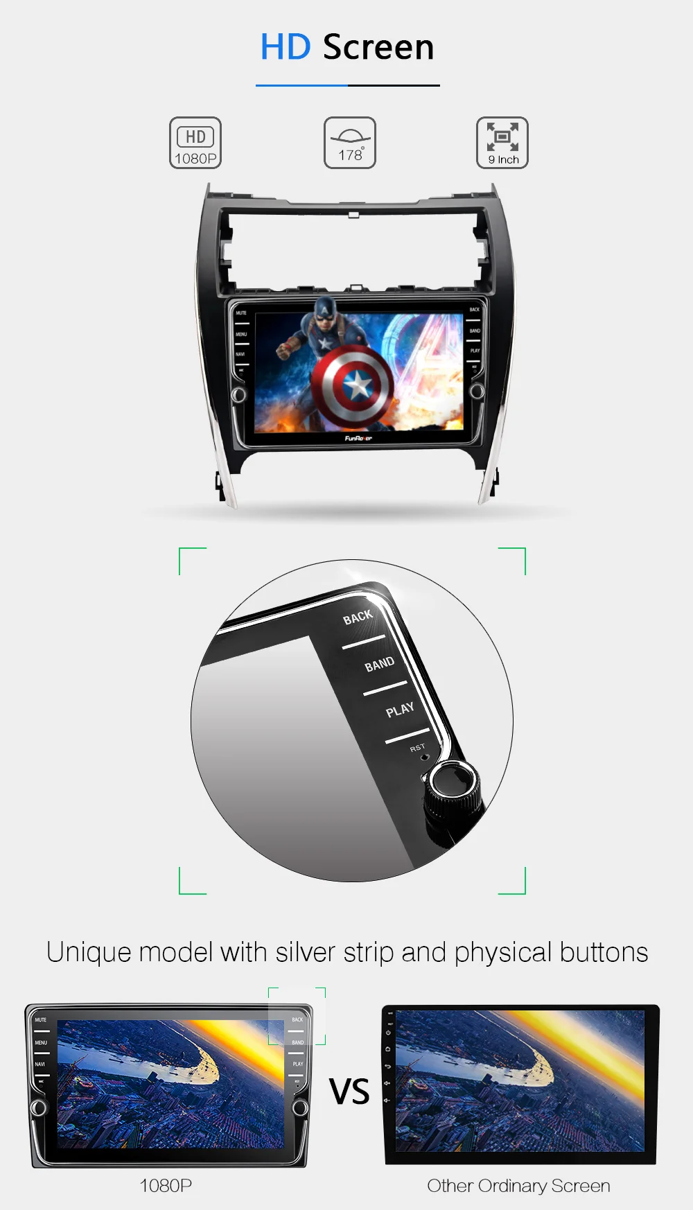 Sale Funrover 8 core android 9.0 car dvd multimedia for Toyota Camry 50 2012 2013 2014 radio gps navigation system navi stereo DSP BT 3