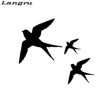 

Langru Swallow Bird Window Wall Animals Greenhouse Caravan Bumper Art Decor Vinyl Decal Car Accessories Stickers Jdm