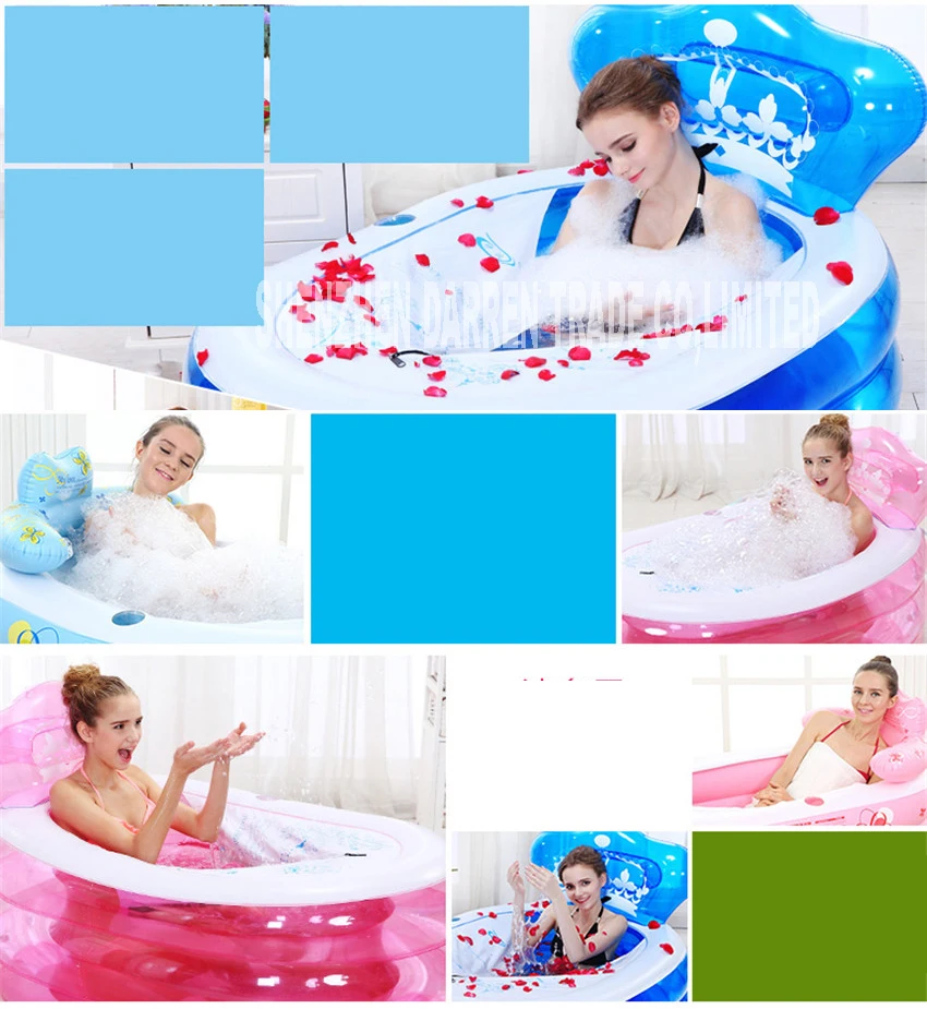 YR13075 портативная Туалетная ванна для взрослых, пластиковая надувная ванна для взрослых, Надувная складная надувная спа-ванна 130*75*70 см