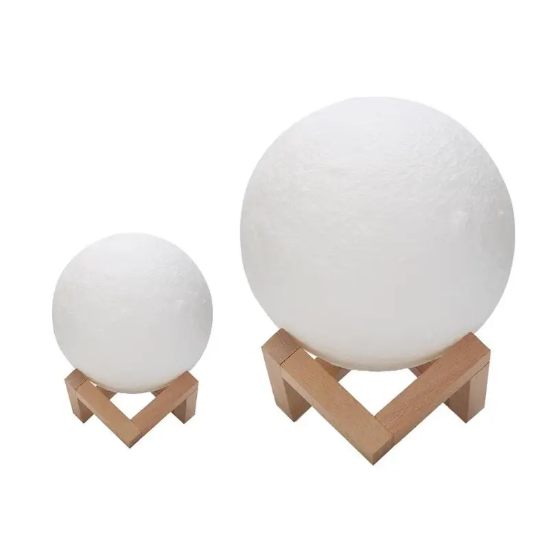 

110V-220V 3D Print Moon Lamp 16 Colors Light LED Remote Control Induction Creative Moon Shape Bedroom Desk Bedside Ligh