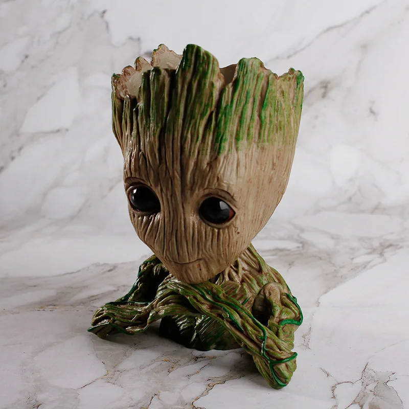 14cm Movie Groot Planter Pot Guardians of the Galaxy Action Figures Flowerpot Cute Model Toy Pen Pot Toys For Children Gifts