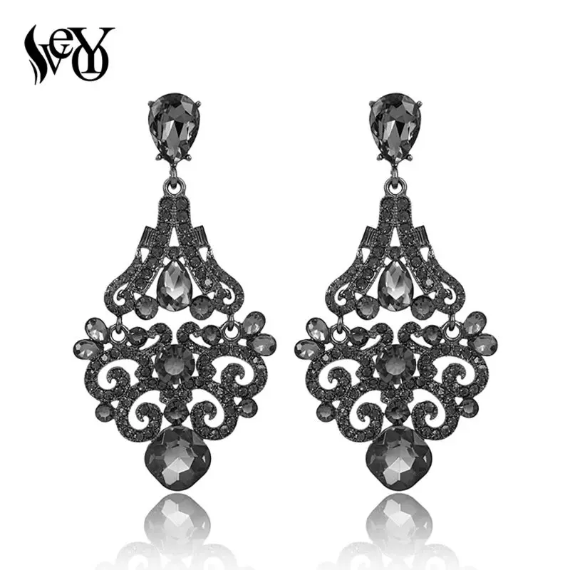 

VEYO Luxury Earrings Full of Rhinestone Crystal Drop Earrings Long Earrings For Woman High Quality