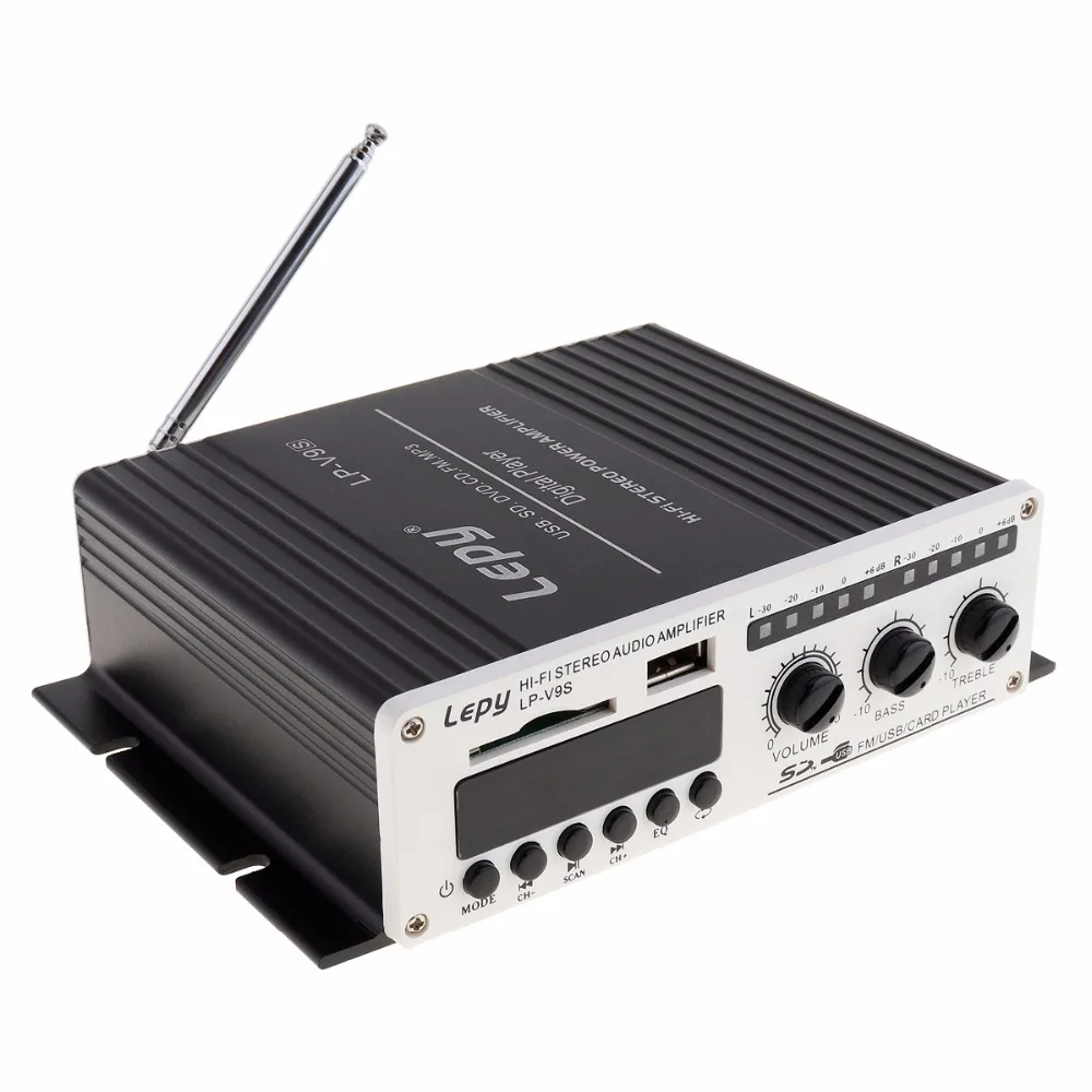 LEPY V9S 2 канальный 20 Вт x Bluetooth Hi Fi цифровой аудио плеер автомобильный усилитель FM