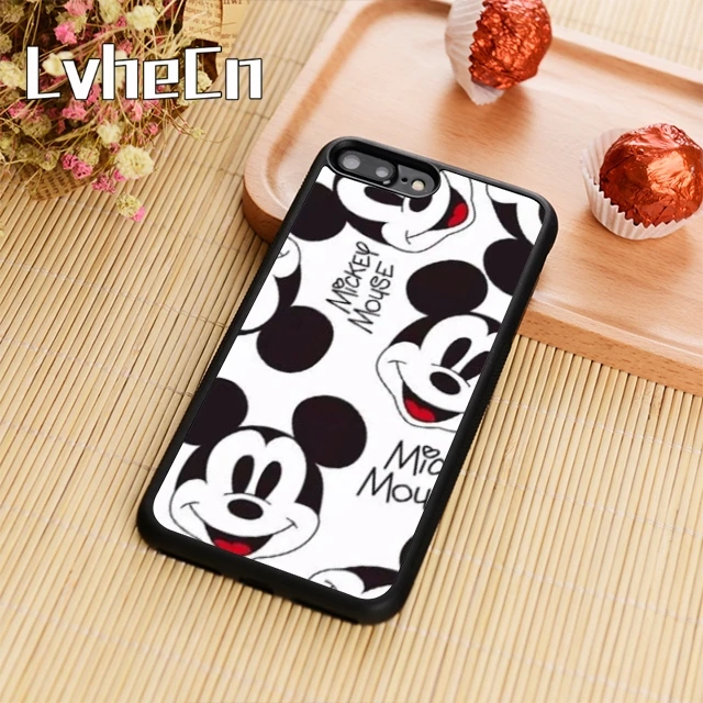 

LvheCn Mickey Mouse Face Pattern Phone Case Cover For iPhone 5s SE 6 6s 7 8 plus X XS max Samsung Galaxy S6 S7 edge S8 S9 note 8