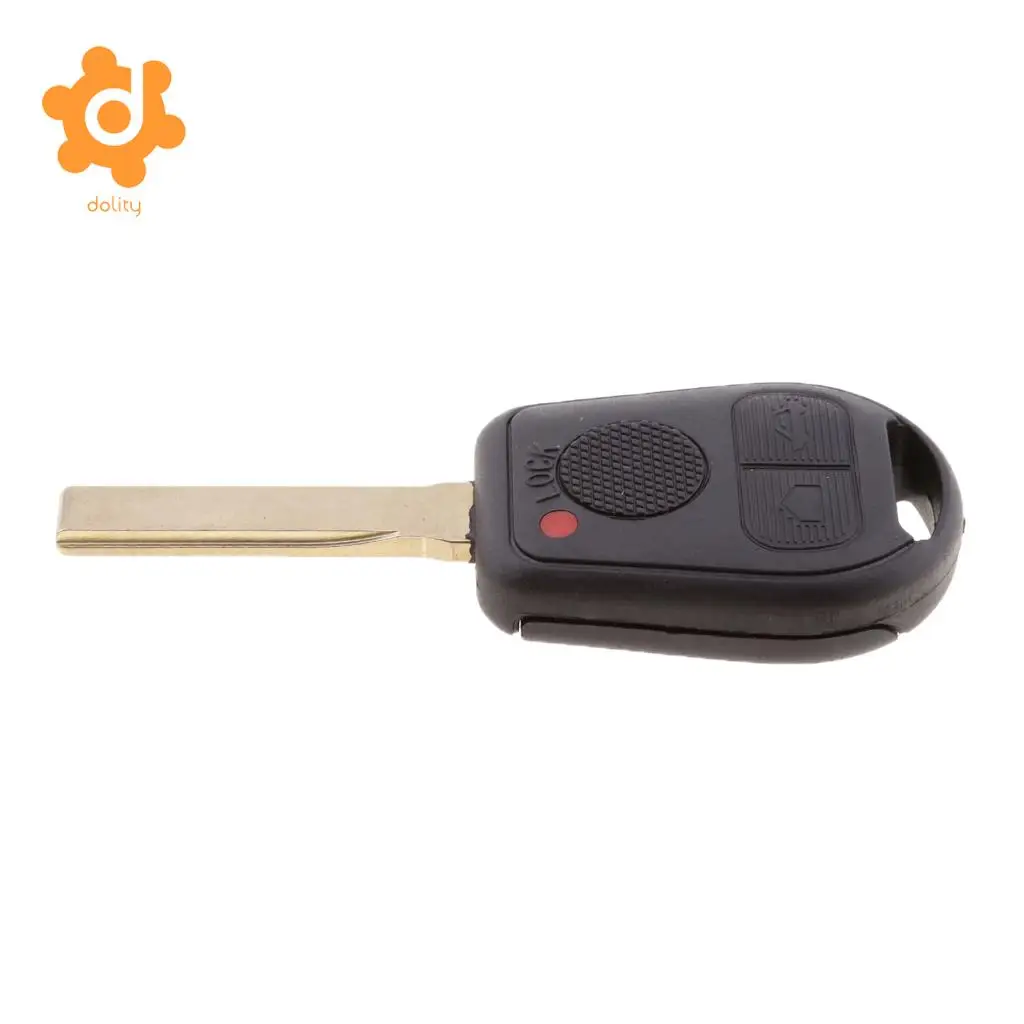 Car Remote Key Fob Case Cover and HU92 Uncut Blank Blade for BMW E38 E39 E46