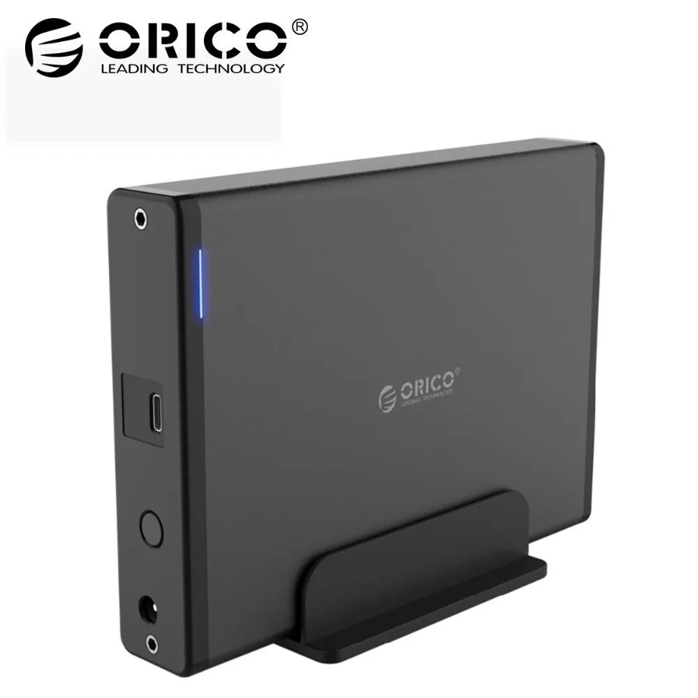 

ORICO 3.5" Type-C to SATA III Vertical USB 3.1 to SATA 3.0 External Hard Drive Enclosure for HDD/SSD adapter Support 8TB & UASP