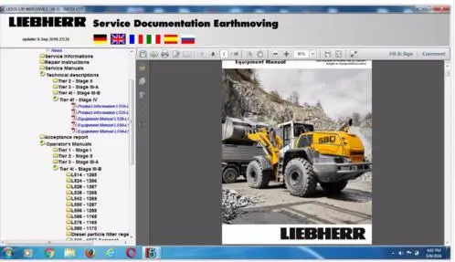 Liebherr Lidos Online 2017 (LBH+LFR+LHB+LWT+COT) Parts Catalogs and repair manuals |