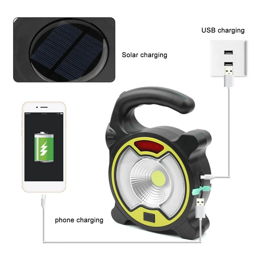 Chiclits Solar Light LED Camping Lamp Flashlight Portable 4 Modes Lamp With Hanging Hook Solar Night Light for Camping Hiking Hunting Emergency Fishing  (11)