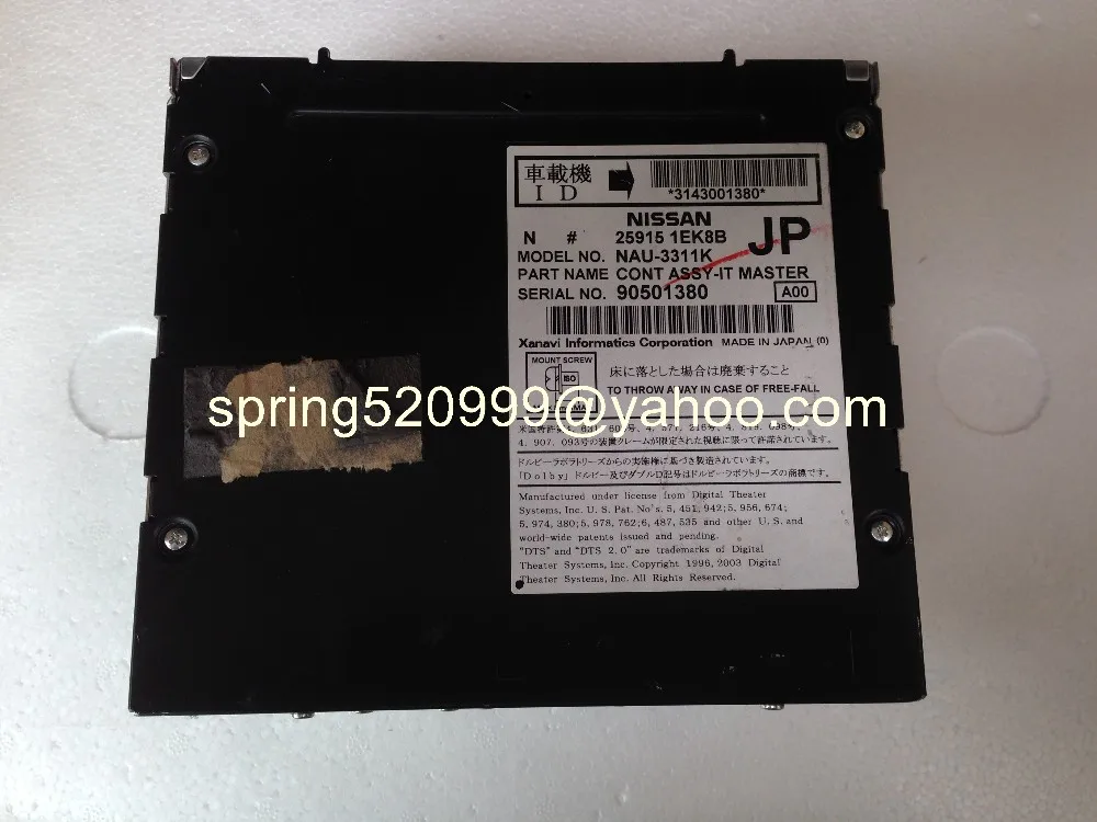 Excellent Ni-san Xanavi CONT ASSY-IT MASTER HDD car dvd navigation unit 25915 1EK8B 1AM9B NAU-3953K NAU-3421K NAU3311K made in Japan 0