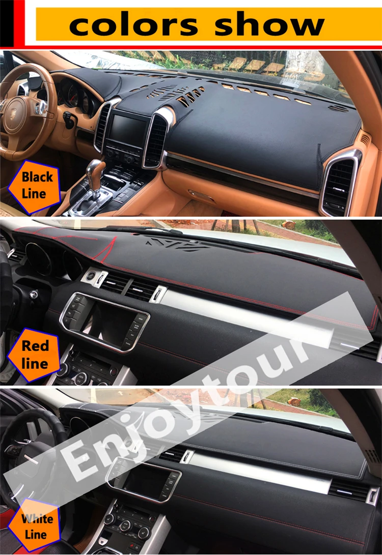 Dashboard Cover Dash Cover Mat Pad Custom Fit for Mercedes-Benz GLK300 GLK 300 Model Set Red Line 