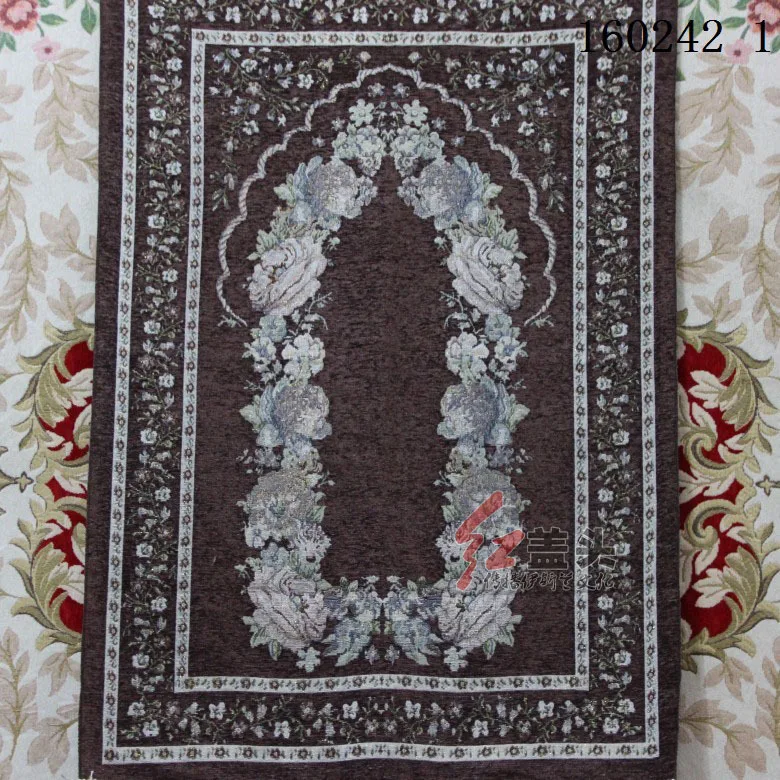 Цветочный мусульманский коврик для молитв 70x110 см синель церемония одеяло Прямая поставка ковер народный-изготовленный на заказ хлопок коврики для исламского поклонения коврик - Цвет: F