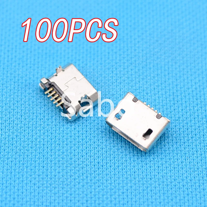 

100pcs Micro USB 5P,5-pin Micro USB Jack,5Pins Micro USB Connector for Tail Charging mobile phone A-07