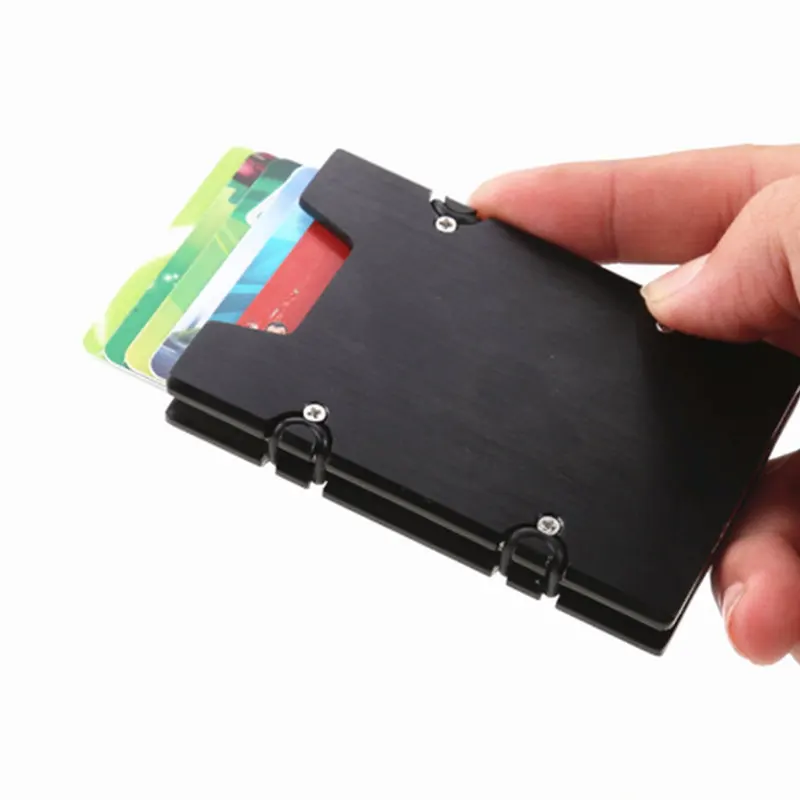 

RFID Aluminum credit card holder protection bank metal wallet minimalist thin case women men pasjeshouder 2019 korean fashion