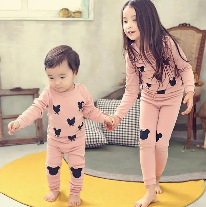 Осенне-зимние детские пижамы, A-769 комплект одежды для девочек с длинными рукавами и вышитой лисой детские пижамы, домашняя одежда для мальчиков - Цвет: style 13