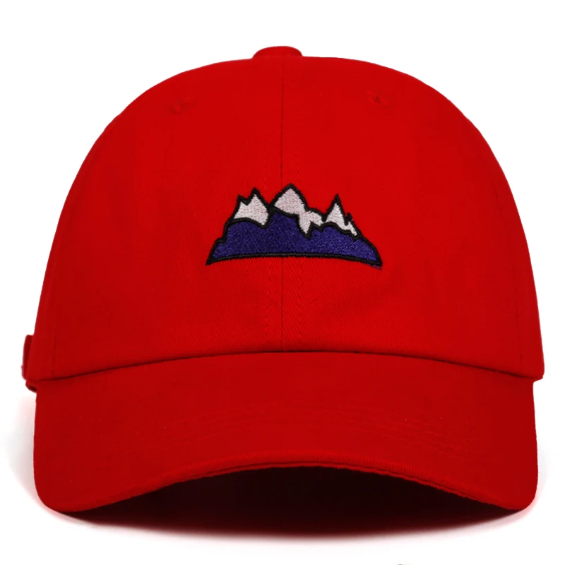 

Snow mountain Dad Hat Castle Peak Baseball Caps Primitive human Embroidery Snapback Hats Unisex Holiday Red Cap dropshipping