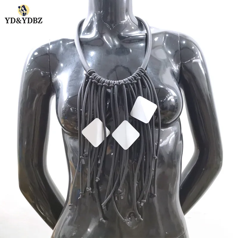 

YD&YDBZ New Designer Luxury Necklace Tassel Pendants Women's Hyperbole Style Bondage Neck Collar Chains High Quality Jewelery