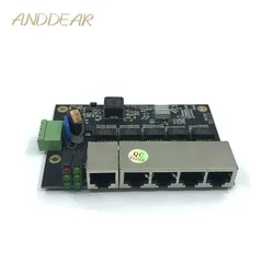 Unmanaged 5port 10/100M industrial Ethernet switch module  PCBA board OEM Auto-sensing Ports PCBA board OEM Motherboard