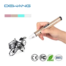 DEWANG Low Temperature 3D Printer Pen Kids Gift 3D Printing Pen Children Favorite Magical 3D Pen ABS Filament 3Colors 9Meters