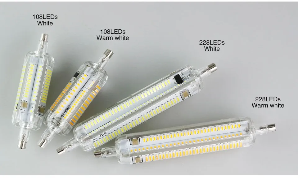 3014 СВЕТОДИОДНЫЙ R7S лампа с силиконовой трубкой AC 220V лампады r7s SMD 78 мм 118 мм 10 Вт 15 Вт лампочка Замена галогенного домашнего освещения