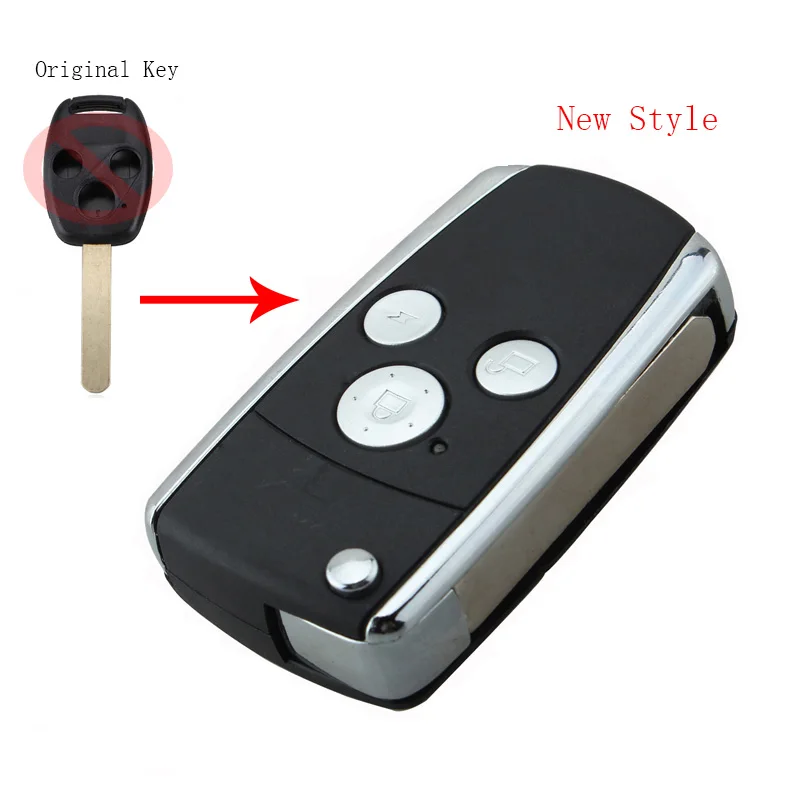 

Modified Flip Folding 3 Buttons Remote Key Shell Case Fob For Honda JAZZ/CRV Odyssey CIVIC ACCORD Key Covers