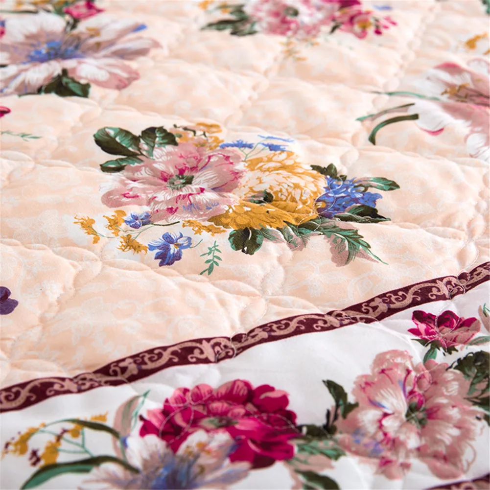 150*200 см Покрывало королева кровать юбка утолщенная простыня односпальная кровать с рюшами цветочный узор покрывало простыни