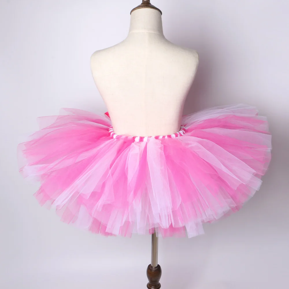 Girls Tutu Skirt - Hot Pink and Light Pink Fluffy Tulle Skirt for Girls, Baby Tutu for Kids Birthday Party, Children Dance Ballet Tutus image 4
