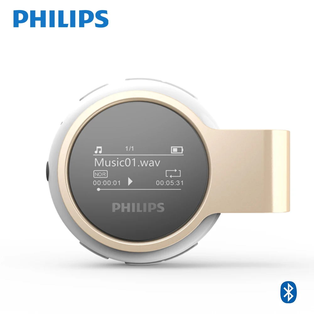 Philips Original Digital Bluetooth MP3 Player USB FM Radio 8GB Lossless Wireless With Pedometer Metal Clip Philips Original Digital Bluetooth MP3 Player USB FM Radio 8GB Lossless Wireless With Pedometer Metal Clip