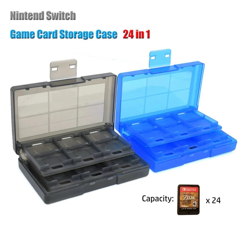 

TF Card Storage Box Case Switch 24 In 1 Game Holder Durable Dustproof Protection LBShipping