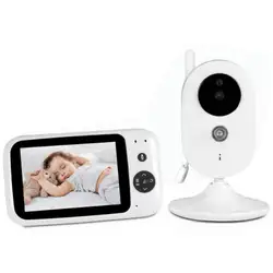 Детский Монитор 3,2 дюймовый ЖК-дисплей видеоняня с ночным видением и контролем температуры и колыбельными (штепсельная вилка США)