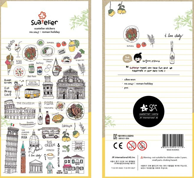 

Retro Style Rome Vacations Decorative Sticker Diary Album Label Sticker DIY Scrapbooking Stationery Stickers Escolar