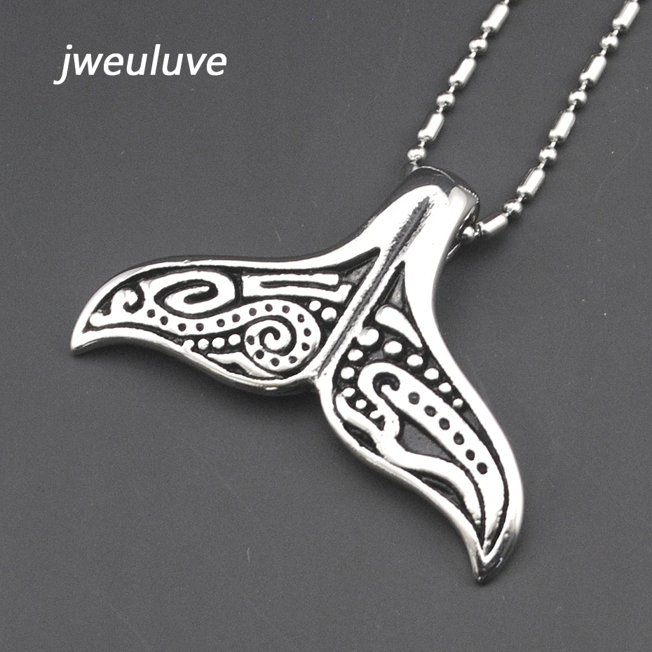 

Hot Sale! Dolphins Tail 316L Stainless Steel Pendant Necklace Men Women Casting Wholesale Punk Rock Pendant KP071