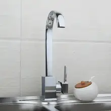 Поворотный носик Кухонные смесители 8522-1 Туалетная вода смеситель кран Кухня раковина квадратного смеситель torneira
