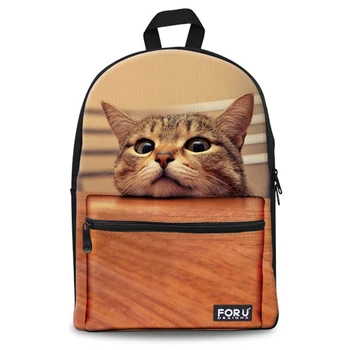 

Customized Cute Cat School Bags for girls boys printing bags children school backpack large schoolbags Kawaii mochila escolar