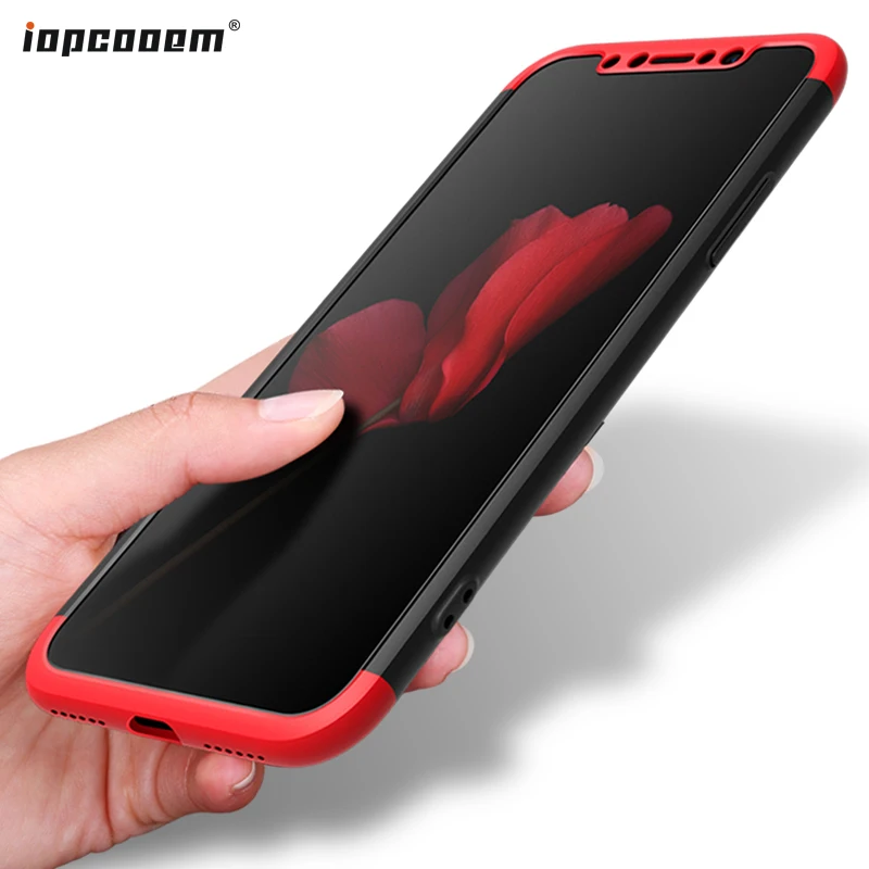 

Phone Case for iPhone X Back Cover PC 360 Degree Full Fashion Business for iPhone 10 Matte Cases