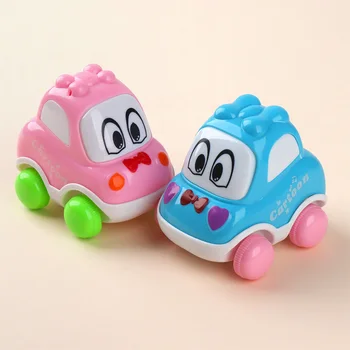 

Hot Funny Mini Cartoon Cute Inertia Pull Back Car Plastic Model Toys For Child Kid Gifts Color Random