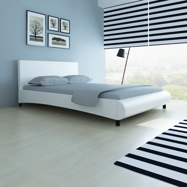 ikayaa design contemporain artificielle en cuir lit confort et