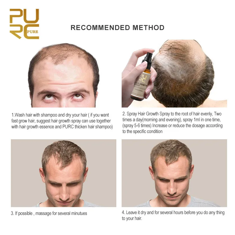PURC Hair Loss Treatment Ginseng And Ginger Hair Growth Spray Fast Hair Growth Hair Care Product 30ml PURC Hair Loss Treatment Ginseng And Ginger Hair Growth Spray Fast Hair Growth Hair Care Product 30ml
