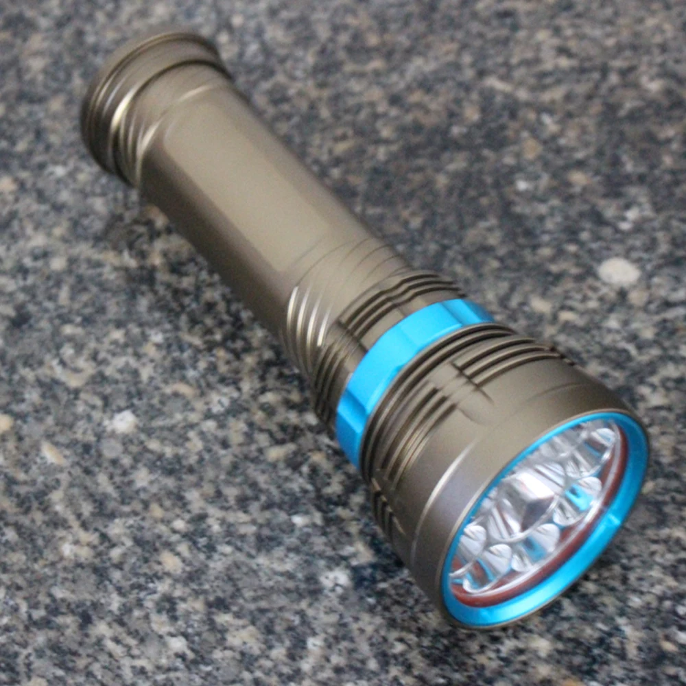 

2016 New Arrival High Quality Waterproof 100m 18000Lm 9x XM-L2 LED SCUBA Diving Flashlight Led Torch Lamp 6x1