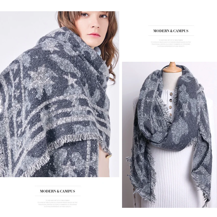 VIANOSI зимний шарф женский Echarpe мягкие шарфы люксового бренда большой платок Femme модный шарф для женщин