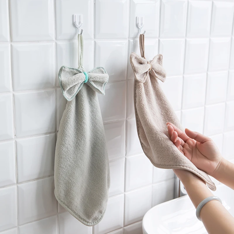

Home Coral Velvet Towel Thickened Dishcloth Kitchen Microfiber Absorbent Casa Kitchen Towel